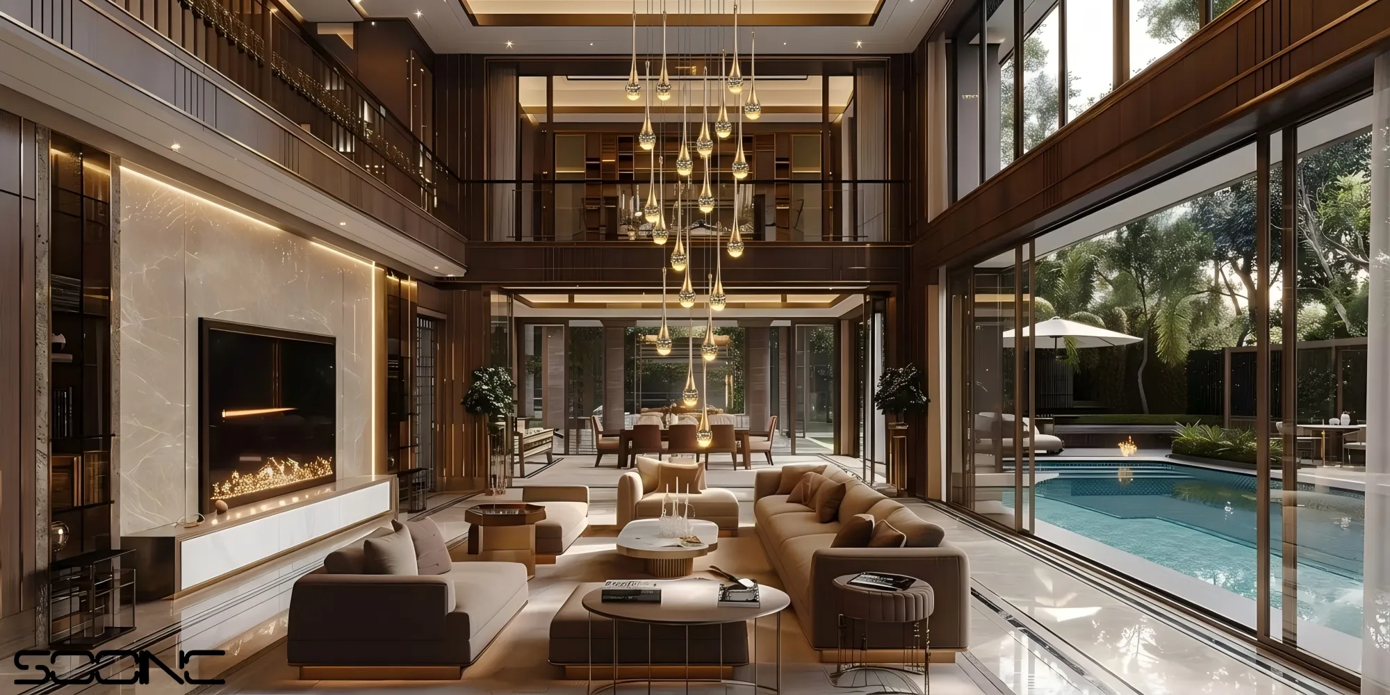 Modern 8 Tiered Ring Crystal Chandelier
