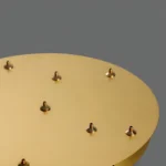 Heavy-duty gold canopy mount for the 8-tier Modern Gold Crystal Chandelier