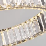 Close-up of premium hand-cut K9 crystals on a luxury Gold Crystal Chandelier.