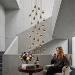 Modern Crystal Chandelier Raindrop Waterfall Design