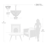 5 Tier and 7 Tier Crystal Chandelier Size and Dimensions Guide