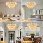 Alabaster chandelier multi-scene application guide for living room dining room and foyer