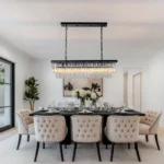 Black Rectangular Chandelier for Professional Interior Design Projects