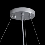 Chrome Finished Ceiling Canopy and Adjustable Cables for Crystal Chandelier