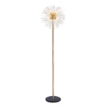 Elegant Chrome Crystal Floor Lamp with Silver Finish for Modern Office Decor