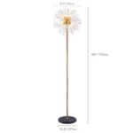 Size Guide for Crystal Floor Lamp with Human Scale (H 66 Inches)