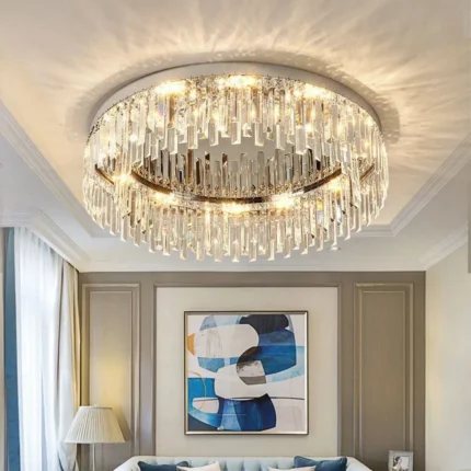Flush Mount Chandelier Enhancing Luxury Interior Design Aesthetics