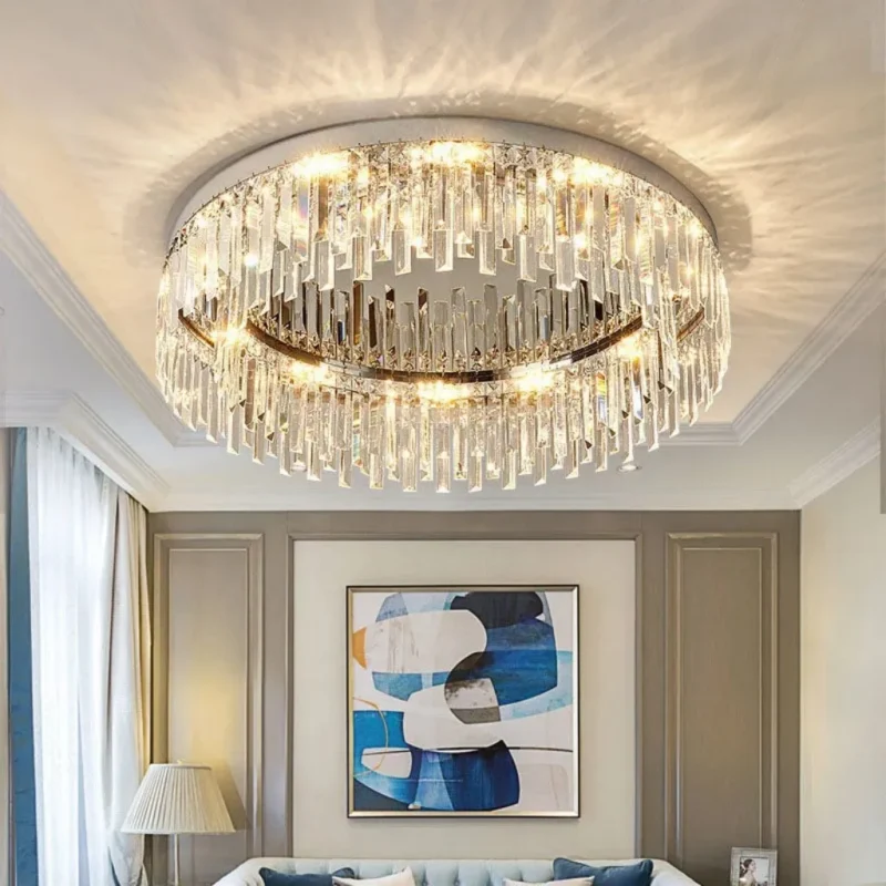 Flush Mount Chandelier Enhancing Luxury Interior Design Aesthetics