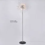 Brilliant Light Refraction from a Glam Sputnik Crystal Floor Lamp Sphere