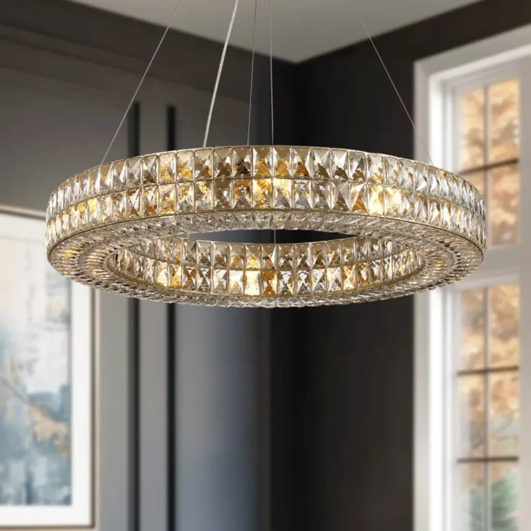 Large Crystal Chandelier with Luxury Drum Round Design for Grand Spaces
