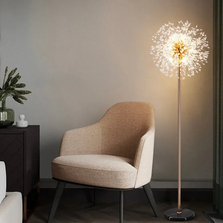Mid Century Modern Crystal Floor Lamp for Quiet Luxury Living Room Decor