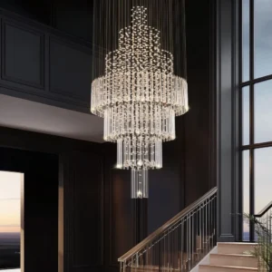 2 story foyer chandelier raindrop crystal fixture