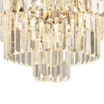 High-Quality Crystal Cascading Layers with Elegant Black Metal Finish