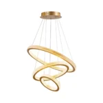 High-Quality Ring Chandelier with Brushed Gold Finish