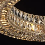 Macro View of Sparkling K9 Crystal Facets on a Large Chandelier