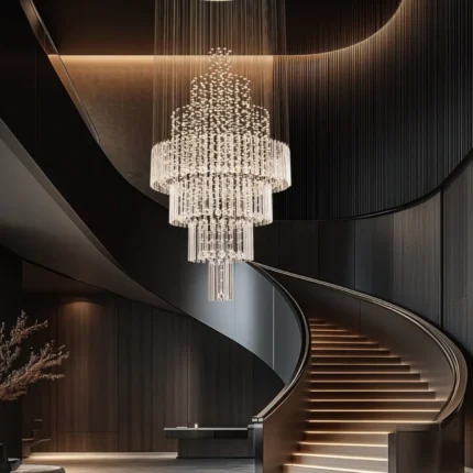 2 story foyer chandelier raindrop crystal fixture
