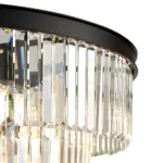 Tiered Crystal Chandelier with Adjustable Hanging Cable