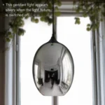 Unique Pendant Lights for Kitchen Island Silvery Mirror Finish Off