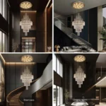 Versatile application ideas for grand chandeliers in foyers, staircases, and high-ceiling dining areas.