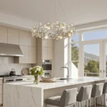 Modern Vintage Crystal Chandelier for Kitchen Island Lighting