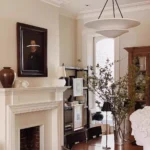 premium cone shaped chandelier with elegant dual tier faux alabaster bowls and heavy duty brushed brass metal structure